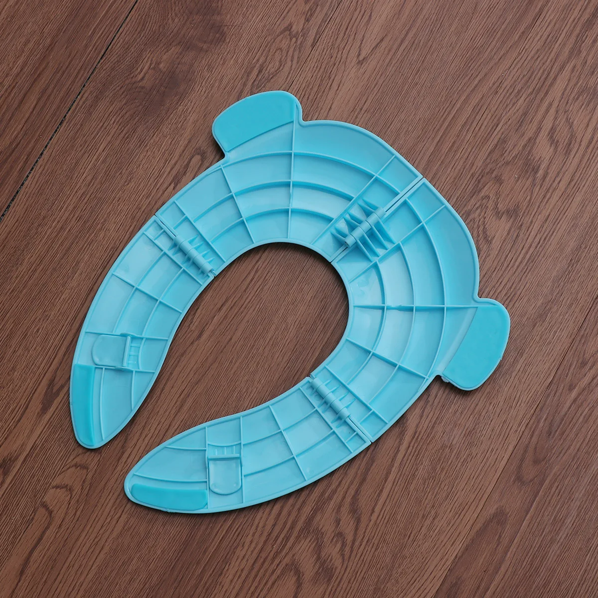 

Складной чехол для портативного моющегося дорожного коврика, мягкий прочный полипропилен, многоразовый для круглых сидений для унитаза, синий