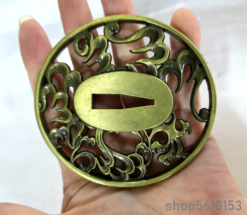 Alloy tsuba fuchi  with 26cm handle For Japanese sword katana