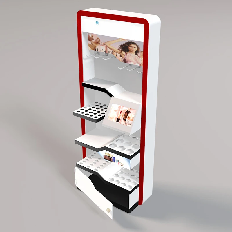 

supermarket floor retail metal racks display perfume nail polish display rack stand cosmetic shelf display rack