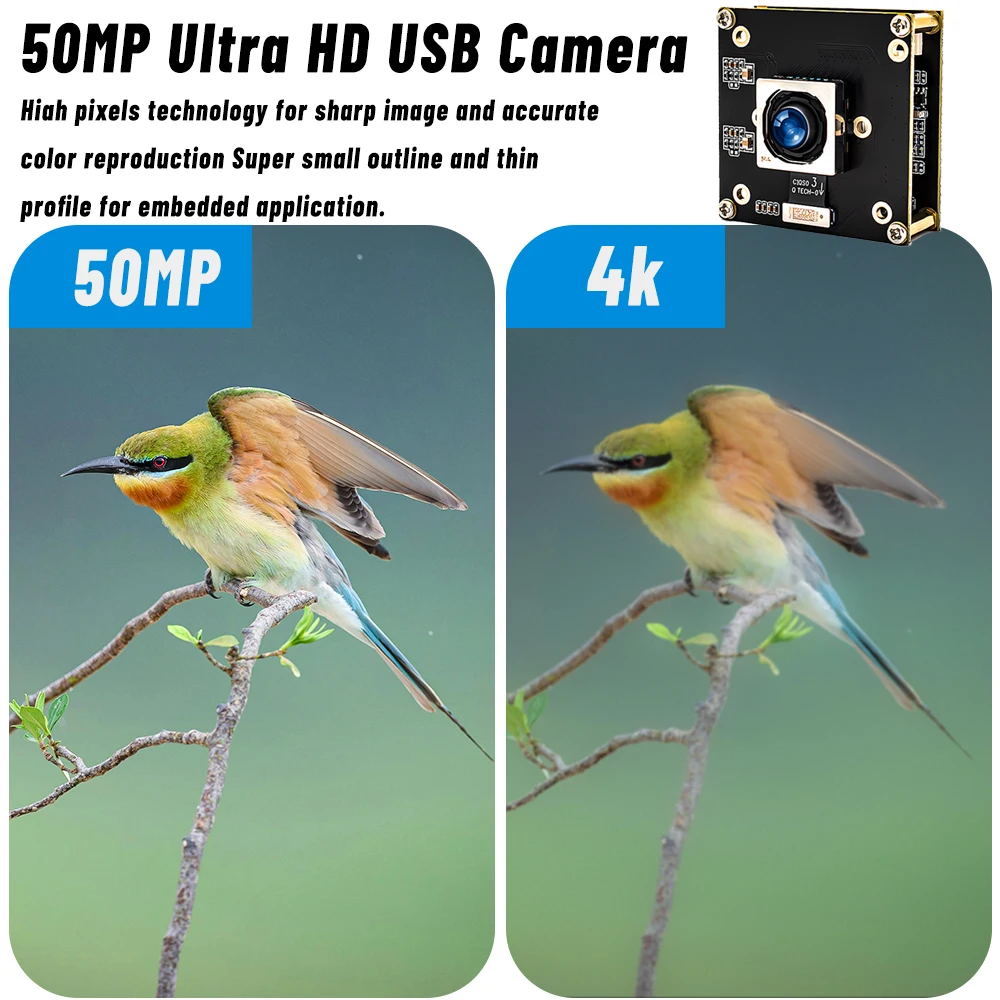 WGWK 8K 50MP 12MP 8MP USB Autofocus Camera Module 8160x6120 IMX766 Sensor OTG UVC Plug Play PC Video Box For YouTube/OBS/Tiktok