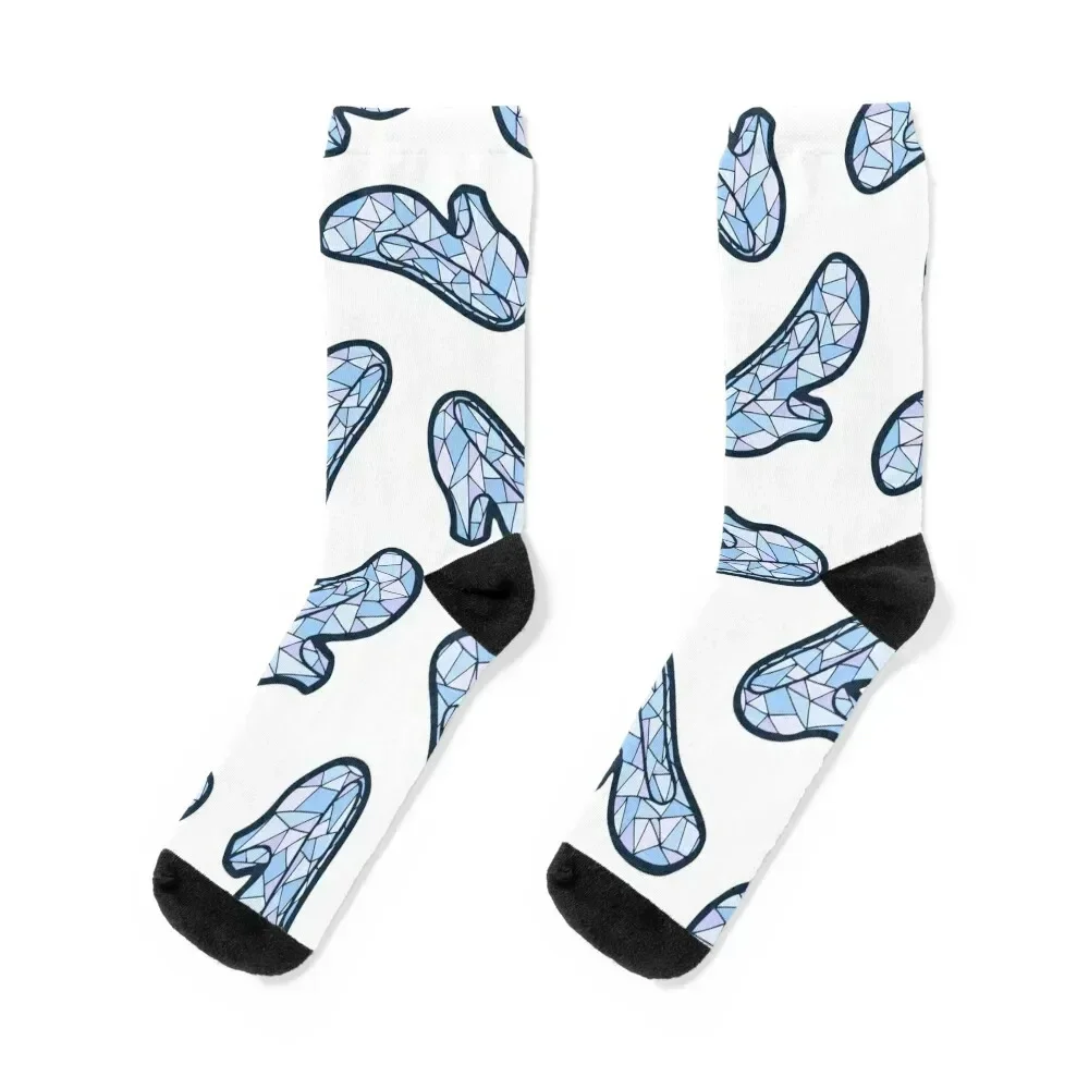 

Glass Slipper Pattern in White Socks cycling luxury men cotton high quality japanese fashion Socks For Girls Men's