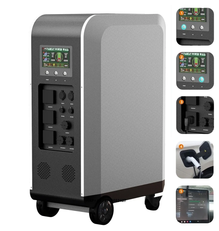 E-Mingze Home Power Supply 5KW-10KW EV AC Solar Charging Generator 10KWH Battery Camping Backup Emergency Power Station