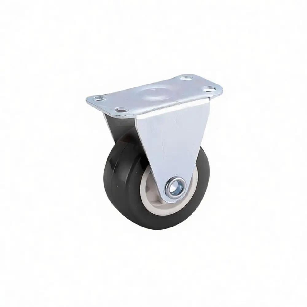 Cart Caster Wheels 1 3 Inch Silent Rubber Rollers Replacement Swivel With Brake For Furniture Mute Castors Household
