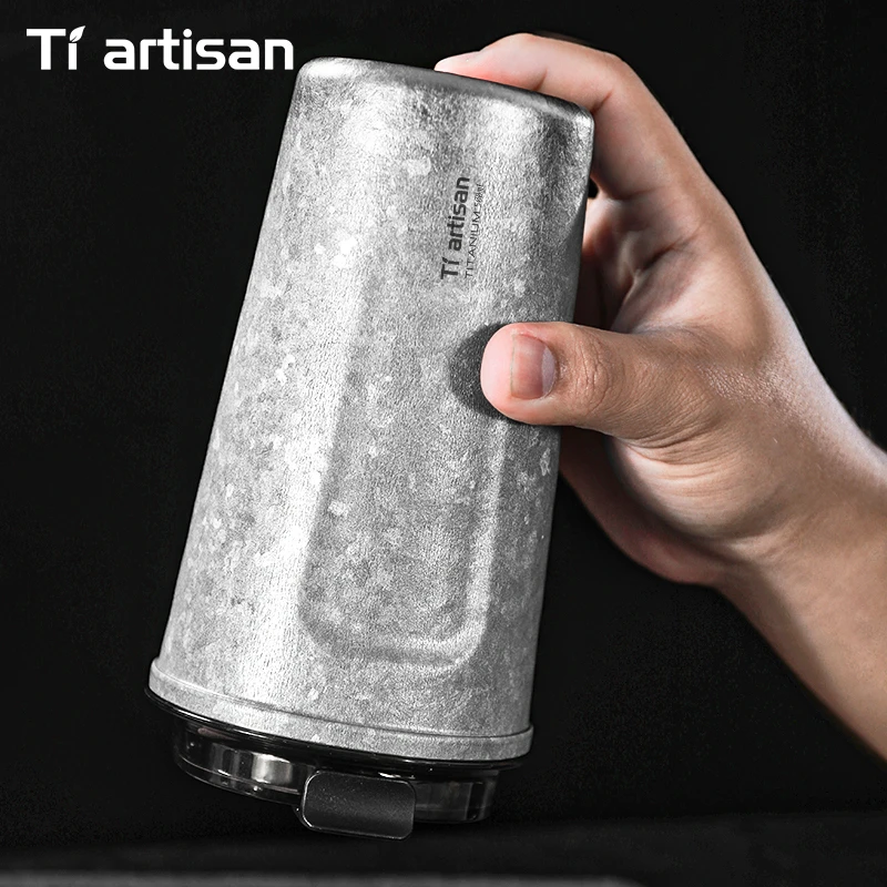 Tiartisan Pure Titanium Vacuum Insulated Cup 400ml / 500ml Double-Wall Coffee Mug Outdoor Camping Lightweight Thermos Cup gallery 1