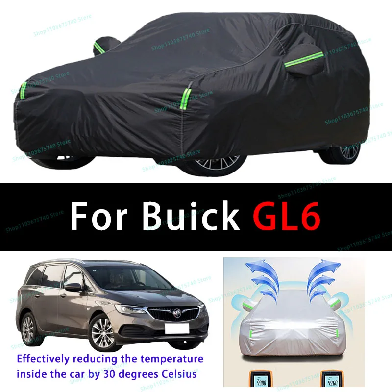 For Buick GL6 Summer Full Car Covers Outdoor Sun uv Protection Dust Cooling Protective Auto Protective Cover