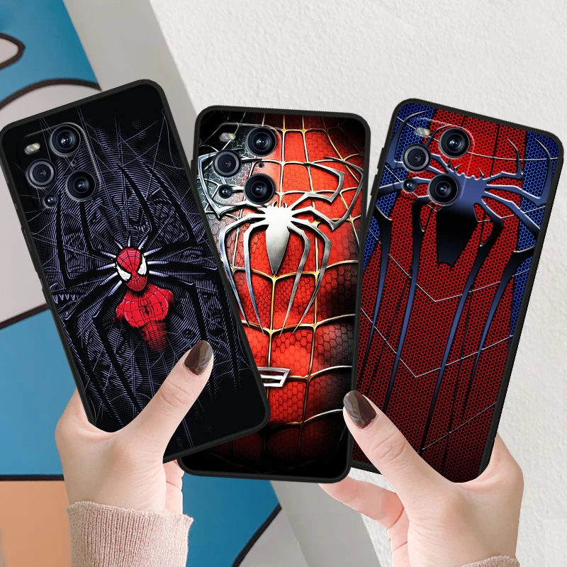 Spider Man Marvel Cool Phone Case For OPPO Find X6 X5 X3 X2 F21S F21 Pro Lite Neo Black Silicone Fundas Soft Phone Case