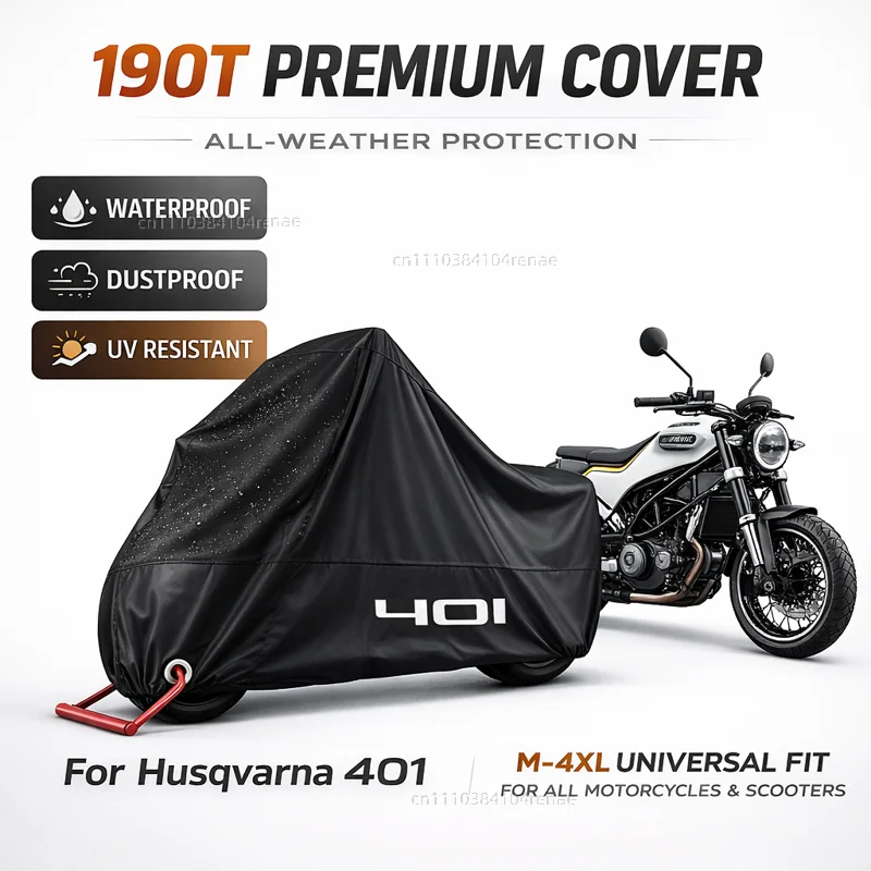 

For Husqvarna Svartpilen 401 Vitpilen 401 Svartpilen401 190T Motorcycle Cover Waterproof Dustproof UV Protection All Season