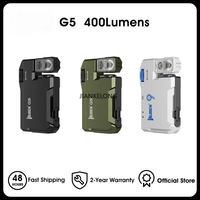 WUBEN G5 Rechargeable EDC Flashlight, 400 Lumens Dual Light Sources Mini Flashlight with RGB Light, Portable Pocket Flashlights