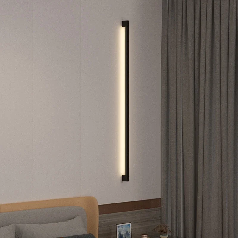 Imagem -02 - Nordic Minimalistic Led Wall Lamp Brilho Interno Linha do Guiador Luzes para o Quarto Corredor Cabeceira Sala de Estar Iluminação Doméstica Led