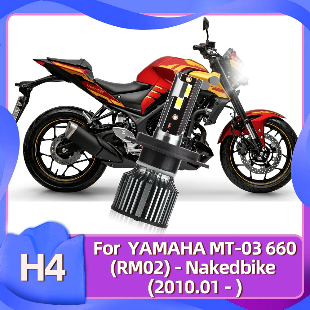 

H4 Motorcycle CSP Chip 7500LM Lamp 12V For YAMAHA MT-03 660 (RM02) - Nakedbike 2010 2011 2012 2013 2014 2015 2016 2017 2018 2019