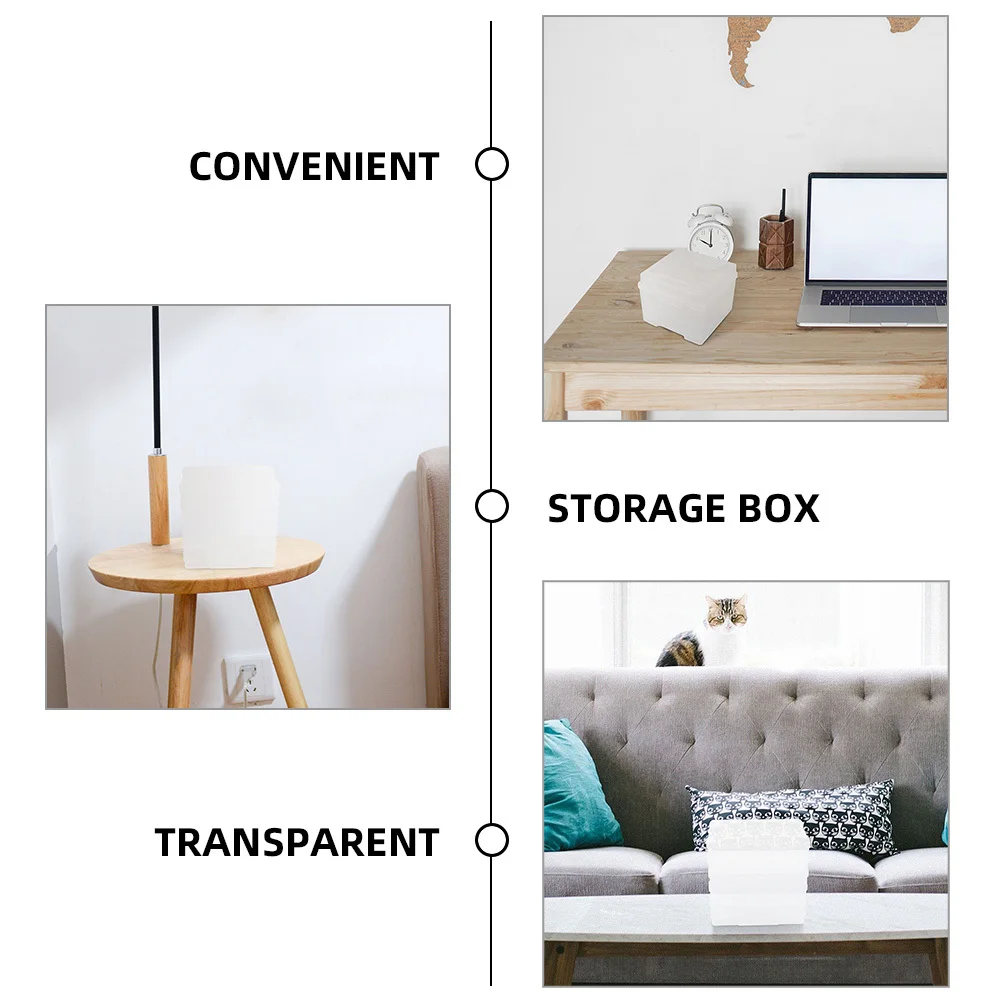 

Photo Storage Box Smooth Surface Round Edges for Organizing Photos Postcards Music Accessories Craft Items Easy to Open and