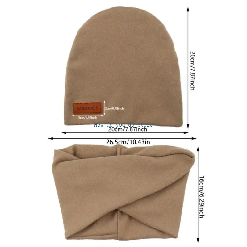 مجموعة وشاح قبعة الشتاء 19QF للأطفال من الكشمير الصناعي قبعة دافئة مع مجموعة وشاح #6