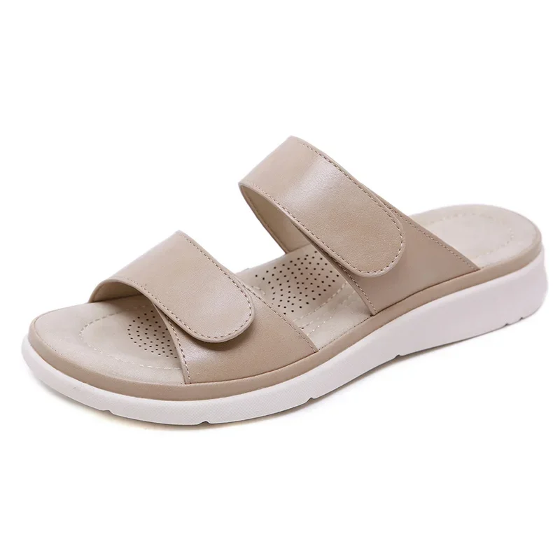 YAERNI  Summer Shoes Women Sandals Soft Flat Women Beach Sandals Summer Ladies Shoes Pink Black