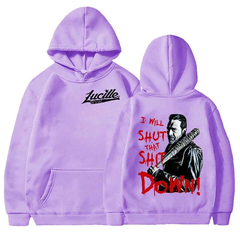 New Negan-This Is Lucille The Walking Dead Print Hoodies Women Causal Tops Unisex Harajuku Long Sleeve Sweatshirts