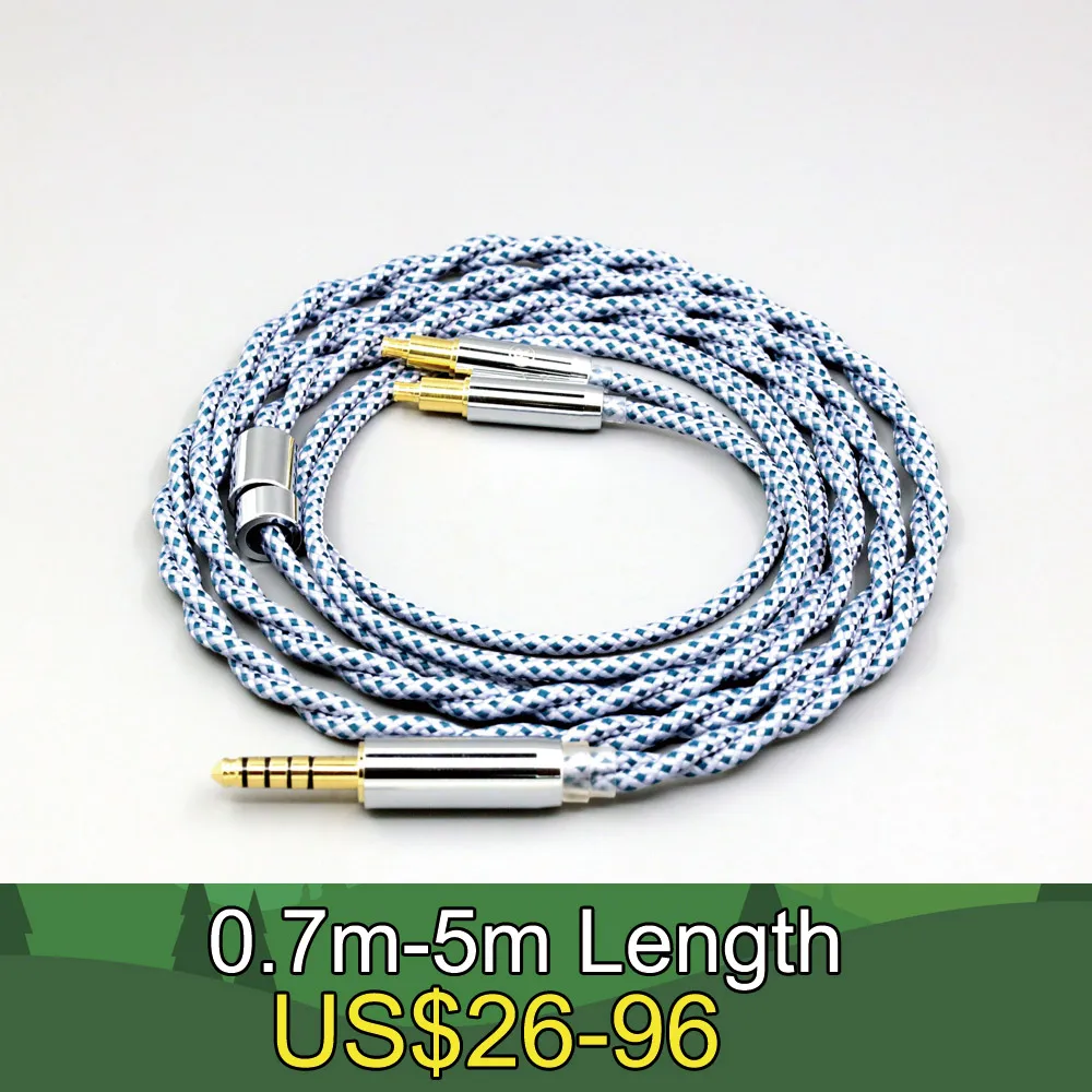 99% Pure Silver Mix Graphene OCC Shielding Earphone Cable For Audio Technica ATH-L5000  ATH-AWKT  f  ATH-AWAS LN008645