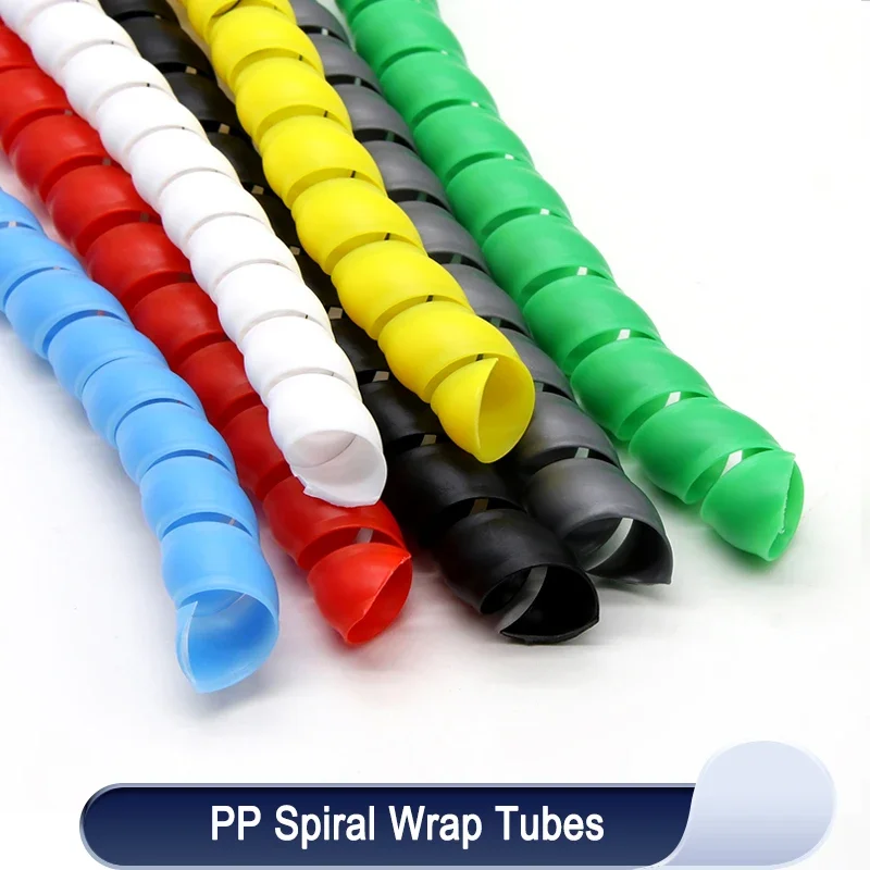 

2/5/10m Line Organizer Pipe Protection 8mm ~ 40mm Winding Cable Wire Protector Cable Sleeve Flexible Spiral Wrap Tube