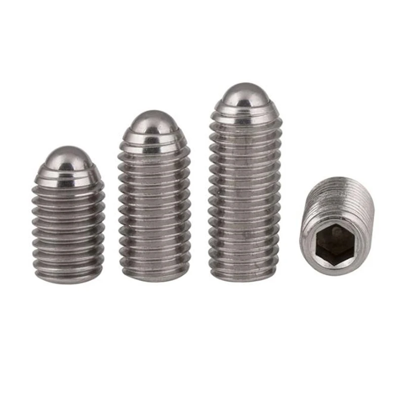 10Pcs Metric Thread M3 M4 M5 M6 M8 Stainless Steel Spring Ball Plunger Screw
