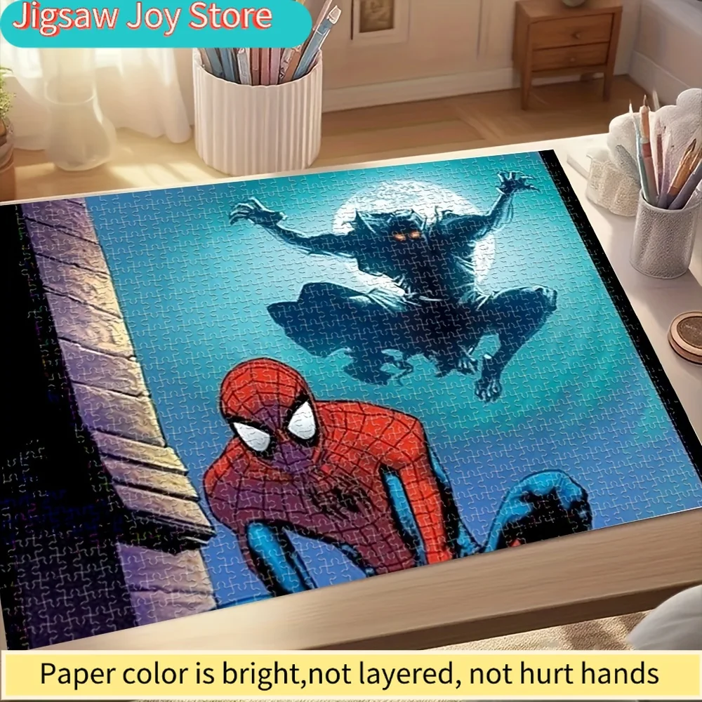

Marvel 'Spider-Man',Puzzle, Miniature Creative Toy, Suitable for Fun Family Games, Finely Crafted, Wall Decoration, Ideal for