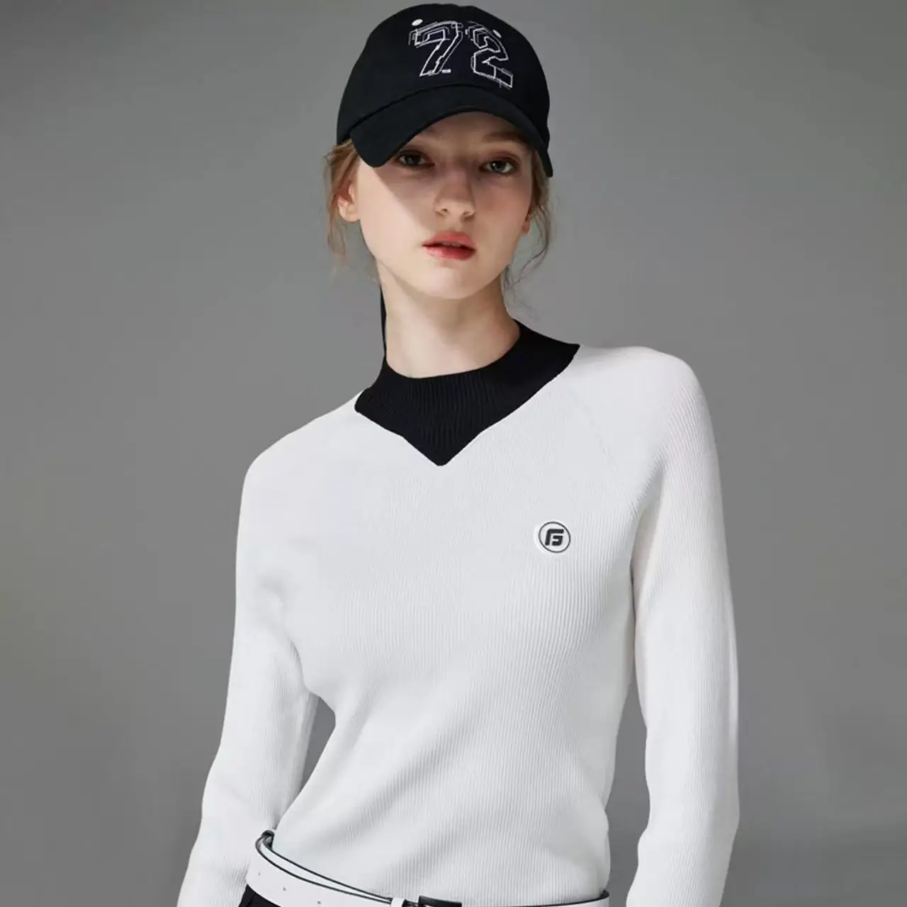 Women's Long Sleeve Golf Knitwear Slim Fit Breathable Korean Style Outdoor Sports Pullover Autumn New Arrival
