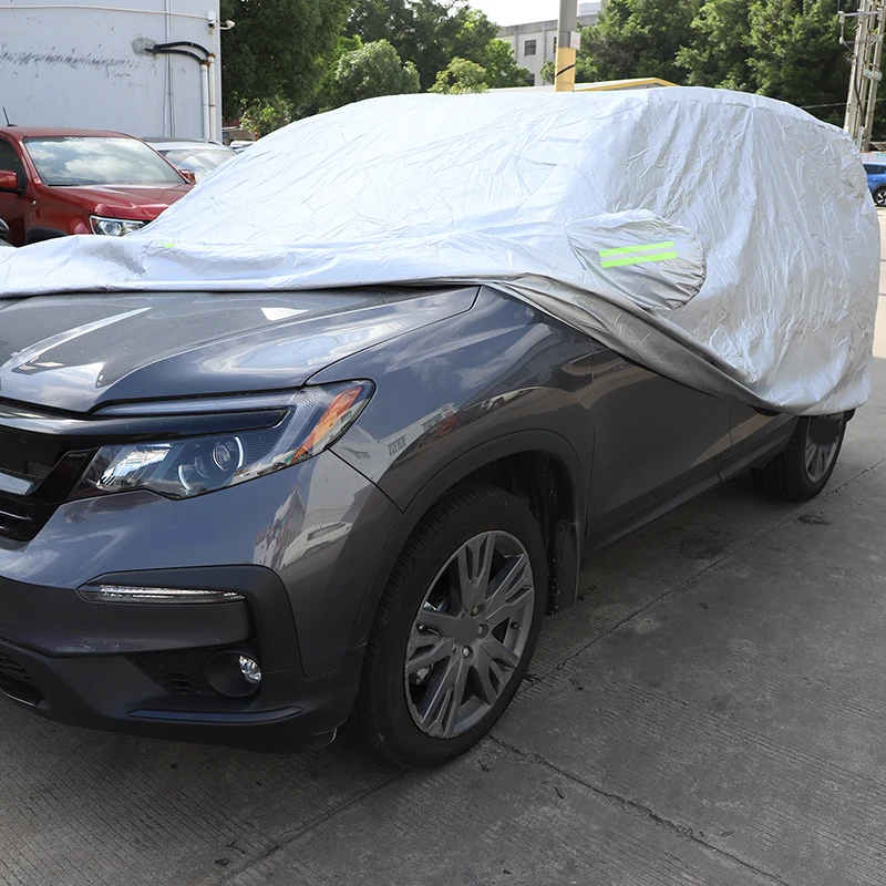 For Honda Pilot 16-22 Polyester Taffeta Car Outdoor Car Cover Anti-UV Sun Shade Snow Rain Dust Protection Cover Car Accessories