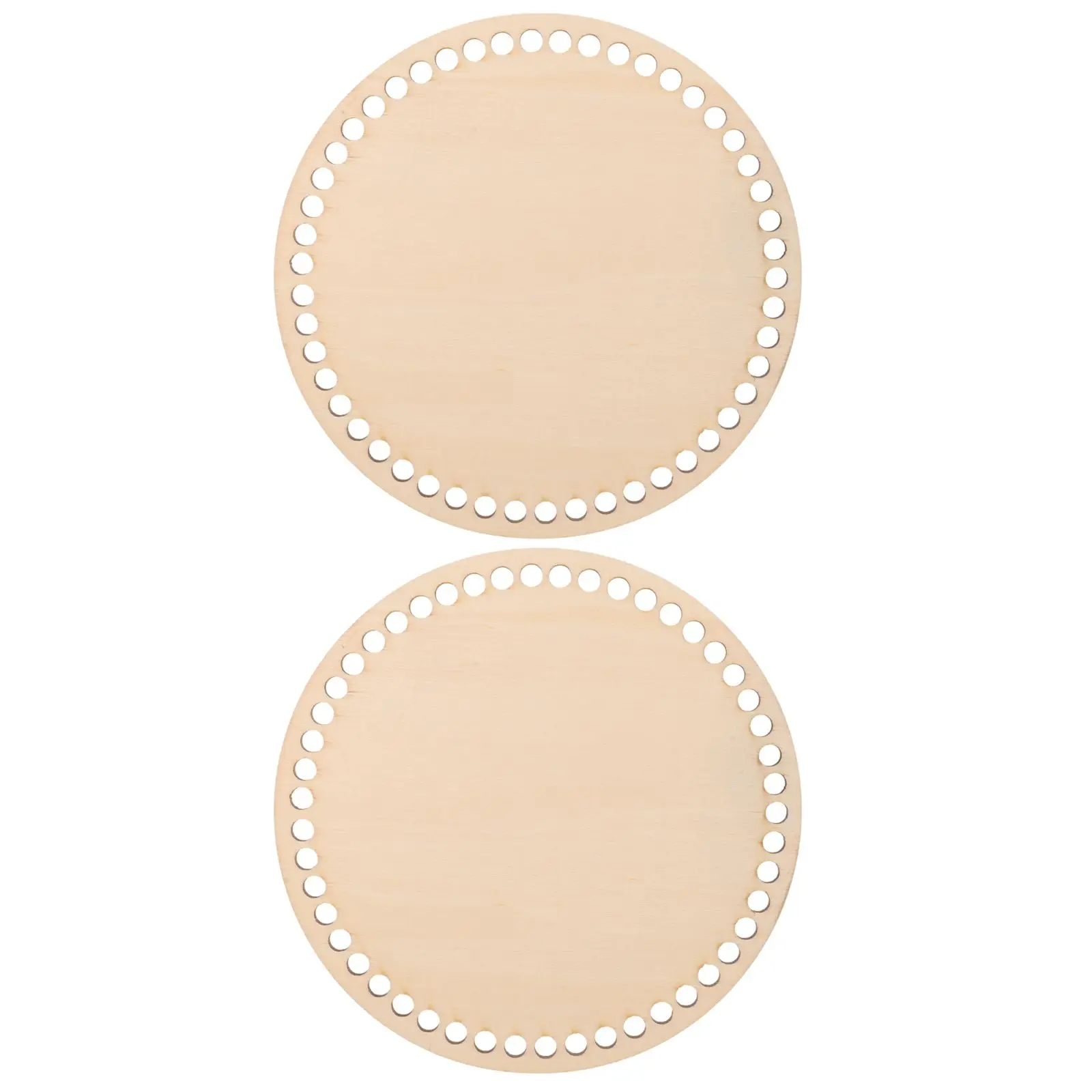 2Pcs Wooden Bag Bottom Base Crochet Handbag Shaper DIY Woven Basket Knitting Bottom Weaving Pad Wood Craft Material