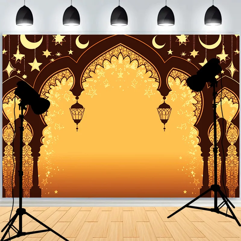 Geometric Patterns Arabesque Arched Door Dome Photography Background Lslamic Architecture Palace Studio Backdrops SQ-09