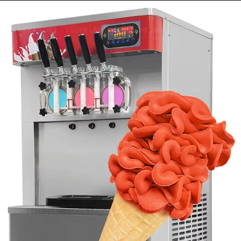 Automatic Commercial Ice Cream Filling Machine Flavor Soft Ice Cream Vending Machine