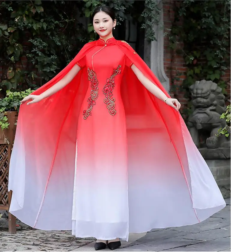 

Fashion Dress Women New Arrival Dress Cheongsam Wedding Evening Party Dress Vintage Classic Button Qipao Drama Costume Dress
