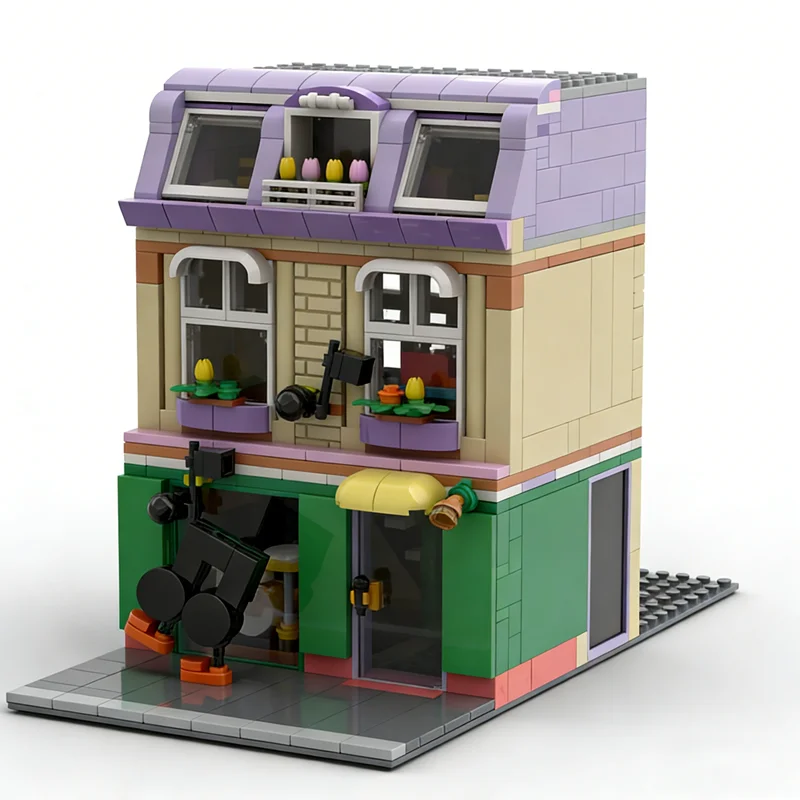 644 pz MOC Modulare Paesaggio Stradale Harmony Casa Modifica Set Modello Building block Architettura Regali Di Natale Giocattoli Per Bambini Mattoni