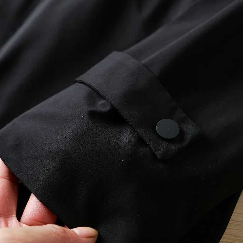 

Новый мужской ветровка средней длины с воротником, однотонный деловой повседневный универсальный топ Faion Urban Sle, осенний одинарный пуговик