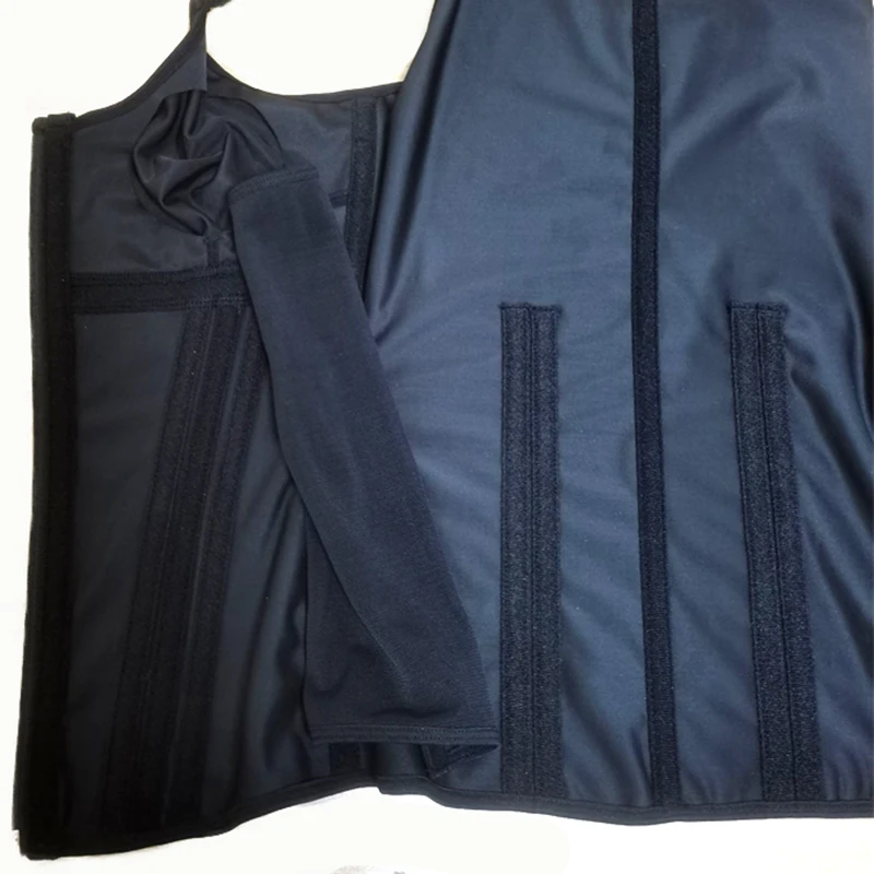 Shapewear für Damen, kolumbianischer Fajas, Taillentrainer, Bauchkontrolle, Weste, Body Shaper, 17 Stahlknochen, 3-reihige Haken, Reißverschluss, verstellbarer Riemen – Detail 10