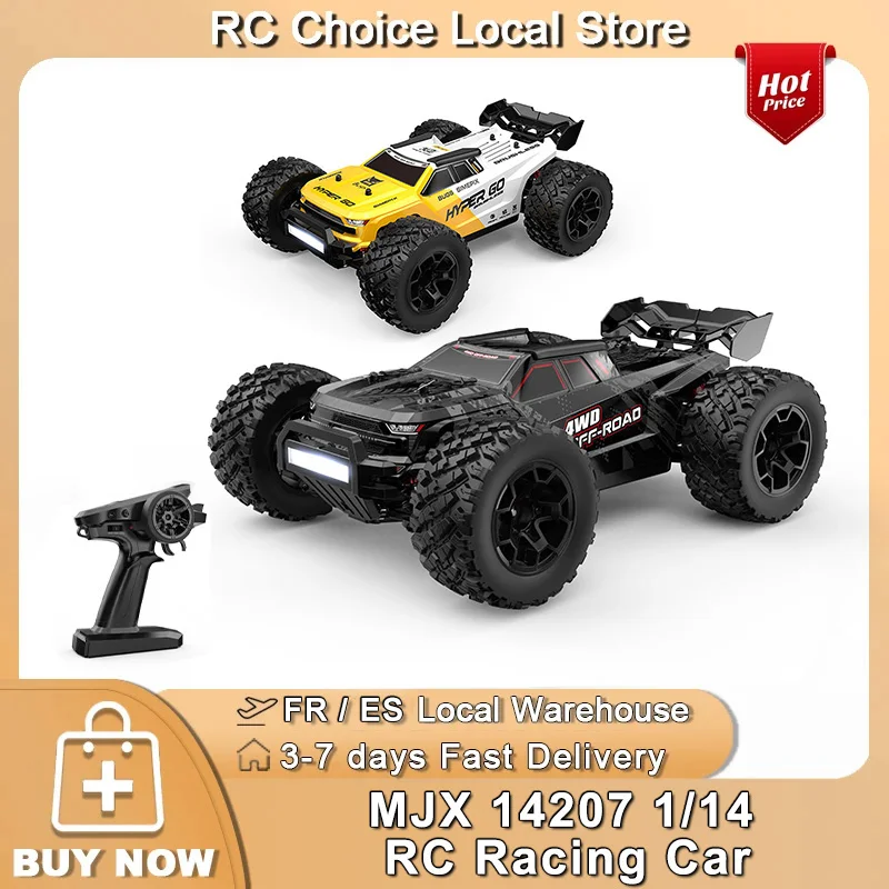 HYPER GO MJX 14207 1/14 RC voiture 2.4G télécommande 4WD camion de course tout-terrain 55 KM/H véhicule à dérive sans brosse jouets comme cadeau