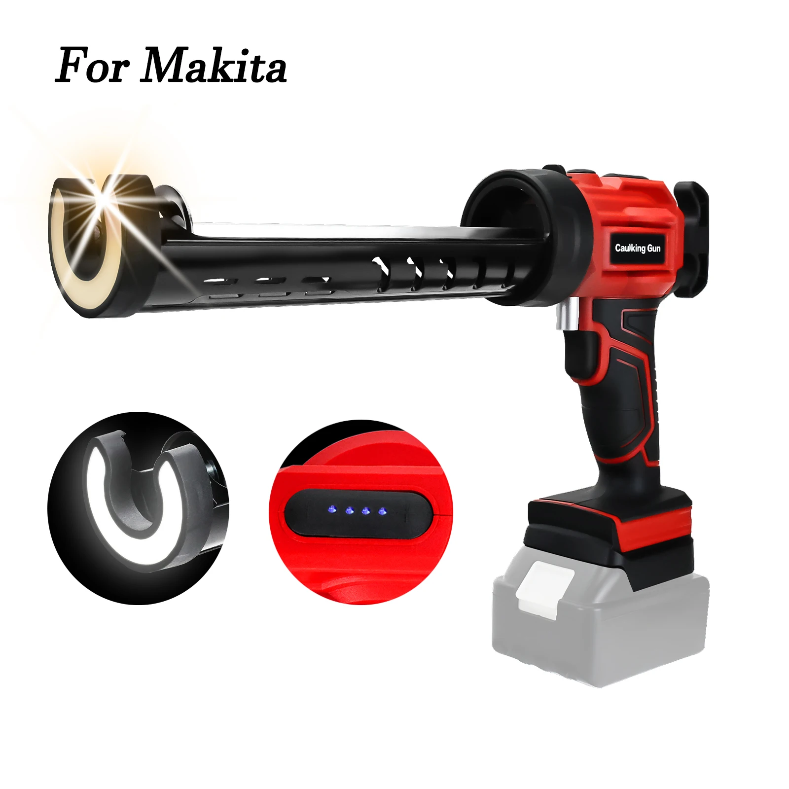 Electric Caulking Gun for Makita 18V Battery Cement Glass Adhesive Glue Seal Sealant Tool Wireless Glass Glue Gun (No Battery)