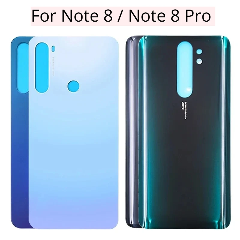 For Xiaomi Redmi Note8 Note 8 Pro Battery Back Cover 3D Glass Panel For Redmi Note 8 Rear Door Housing Case Adhesive Replace