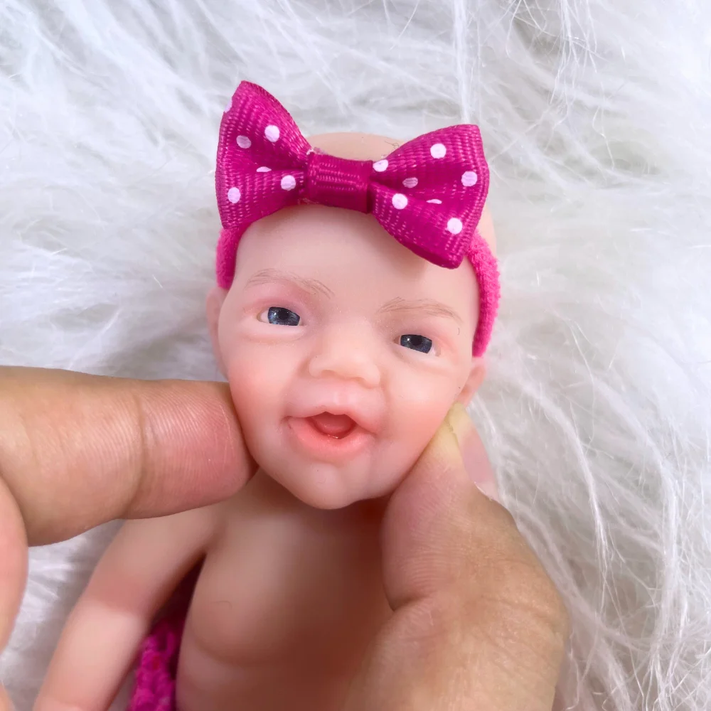 Mini 6 Inch 15CM Lifelike Full Silicone Reborn Baby Charlie Doll Solid Silicone Soft Body Girl Birthday Christmas Gift