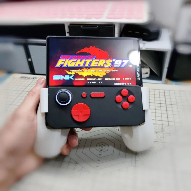 

For Gamemt E5 Plus E5Plus 3D Printing Game Console Hand Gamepads Grip Handle Palm Base Display Table Hole Plate Bracket