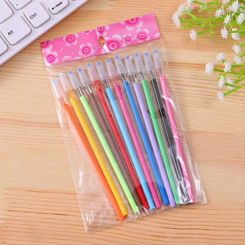 Jonvon Satone 12 Colors/lot Color Pen Korean Creative Stationery Core Drilling Stone Color Neutral Pen 0.38 Mm Office Stationery