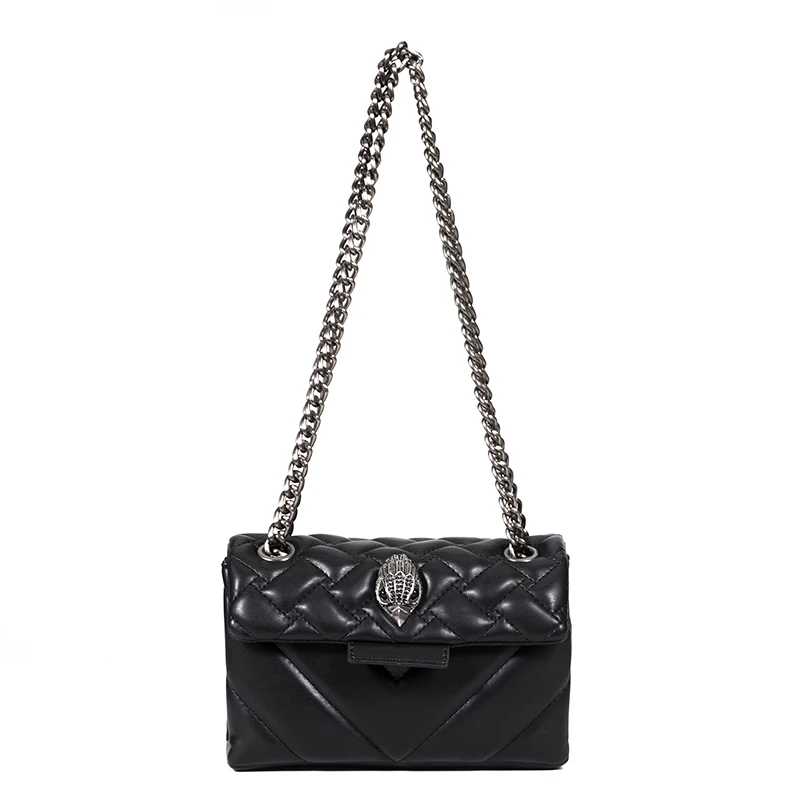 Black Cross body Bag Classic Black Chain Square Bag Shoulder Handbag