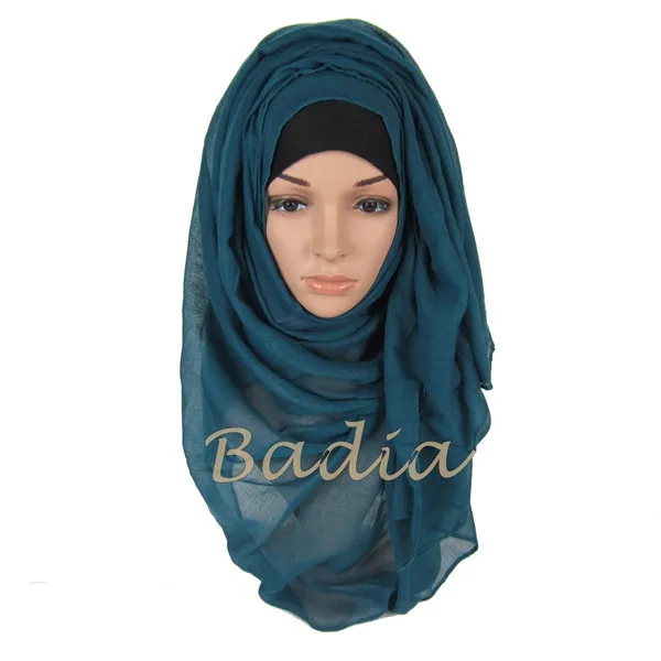 80*180cm one piece Women Foulard Basic Solid Maxi Shawls Head Wraps Soft Long Islamic Muslim Viscose Plain Hijabs Scarf