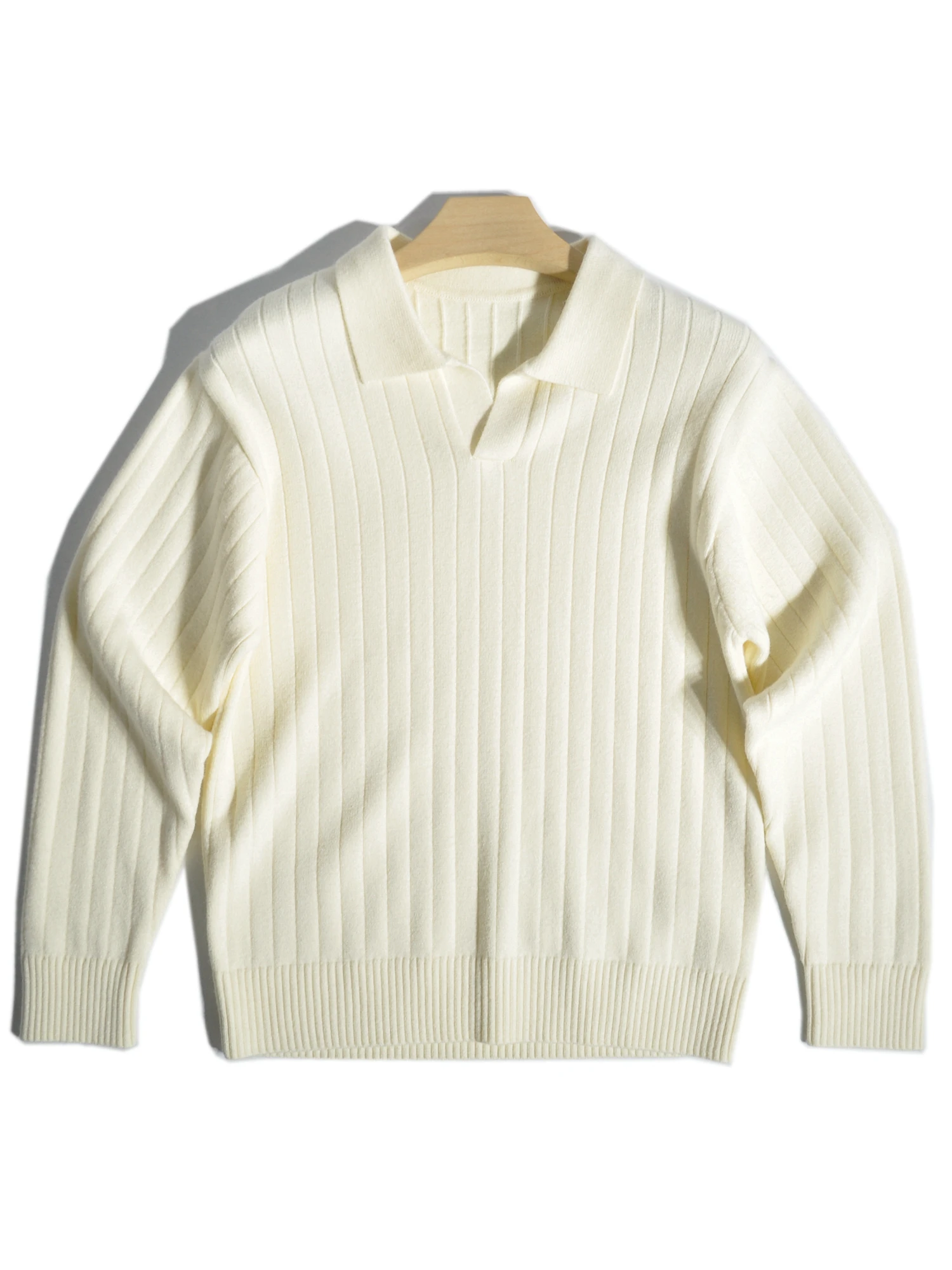 

Вязаный свитер Ele Preppy Sle с воротником-стойкой в американском повседневном стиле, ретро-стиль Гонконга, свободный свитер с отложным воротником