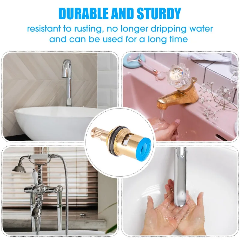 10/1pcs Faucet Valves Replacement Universal Tap Valve Brass Cartridge Faucet Inner Valve for Household Bathroom Kitchen Supplies