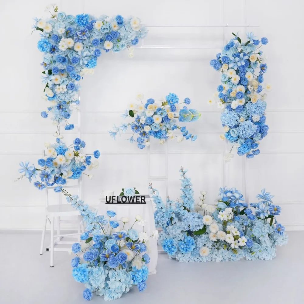 

Искусственные цветы Uflower Blue Rose для свадебного декора: арка, цветочная композиция, дорожка, напольная цветочная гирлянда, цветочный шар