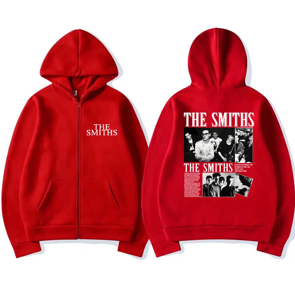 Rock Band The Smiths The Queen Is Dead Zipper Hoodie Morrissey Marr Gothic Vintage Hip Hop Fleece Men's Cardigan Loose Hoodies