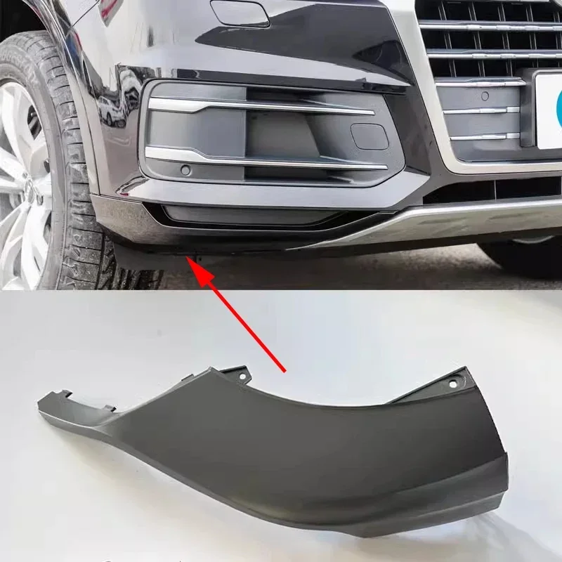 Front Bumper Lower Spoiler Trim Air Deflector Valance for Audi Q7 2016 2017 2018 2019 2020 2021 2022 4M0807061E 4M0807062E