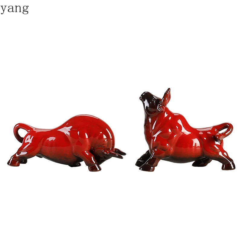 CX mascot bullish creative ceramic home living room lucky decorations