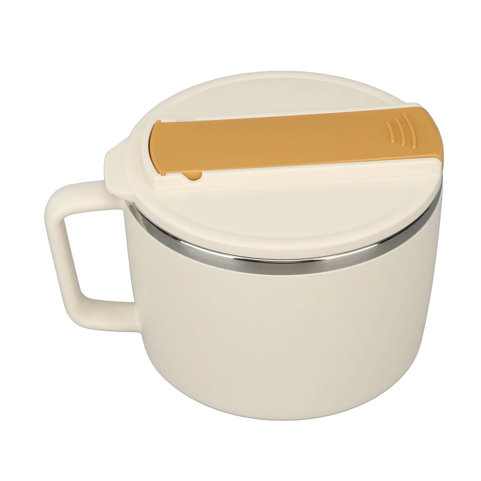 1200ml Stainless Steel Ramen Bowl with Lid Chopsticks Spork Portable Noodle Cup 304 Steel Food Container for Office School