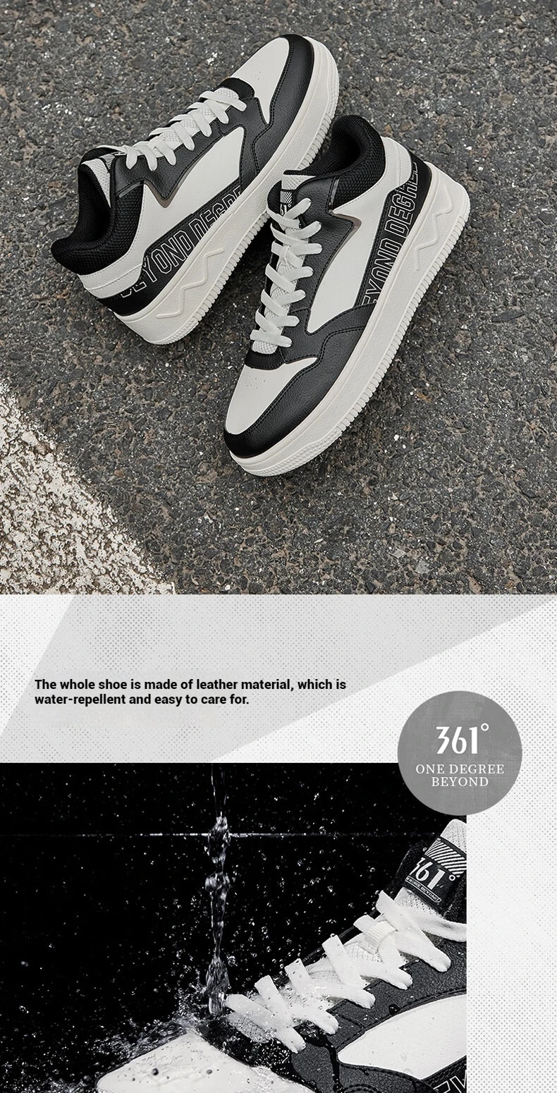 Description Picture 4 of item361 Degrees Men's Casual Shoes New Retro Classic Winter Versatile Leather Surface High-top Thick-soled Male Sneakers 672436627