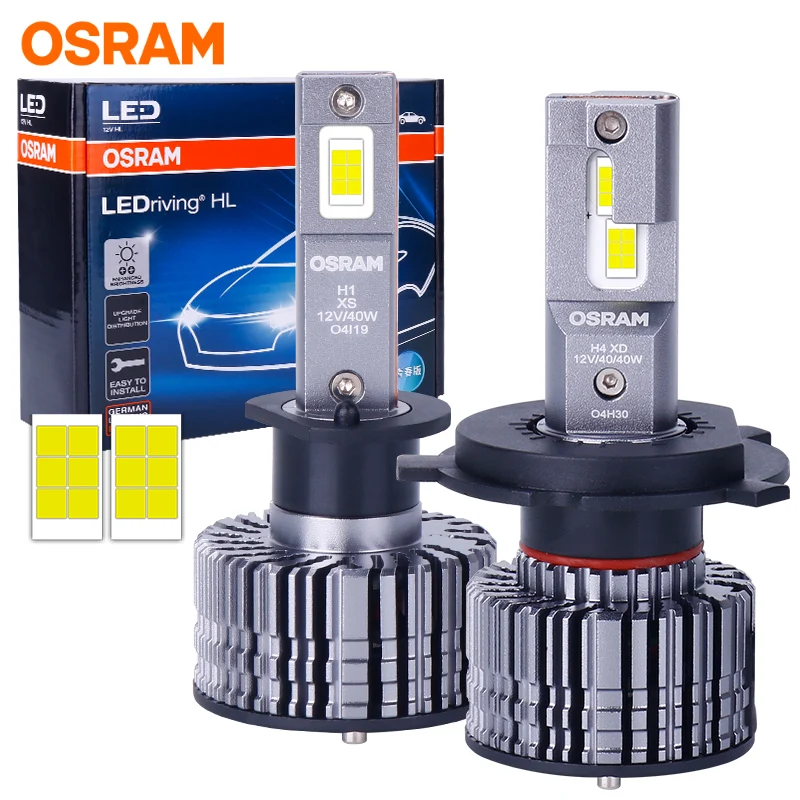 OSRAM 40W 12pcs CSP H4 H1 Super LED Headlight Bulbs H7 H11 HB3 HB4 9005 9006 Car Lamps 6000K H8 H9 9012 HIR2 Fog Light 6000K 12V