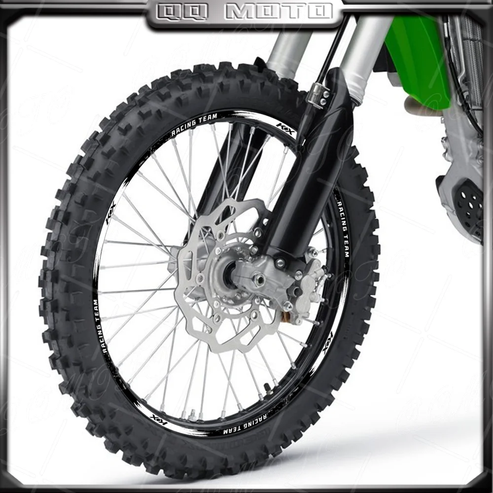 For KX 450/250/125/500 KX250/450x KX450SR KX250F KX450F Motorcycle Wheel Sticker Decal Reflective Motocross Rim Stripe Tape Hub