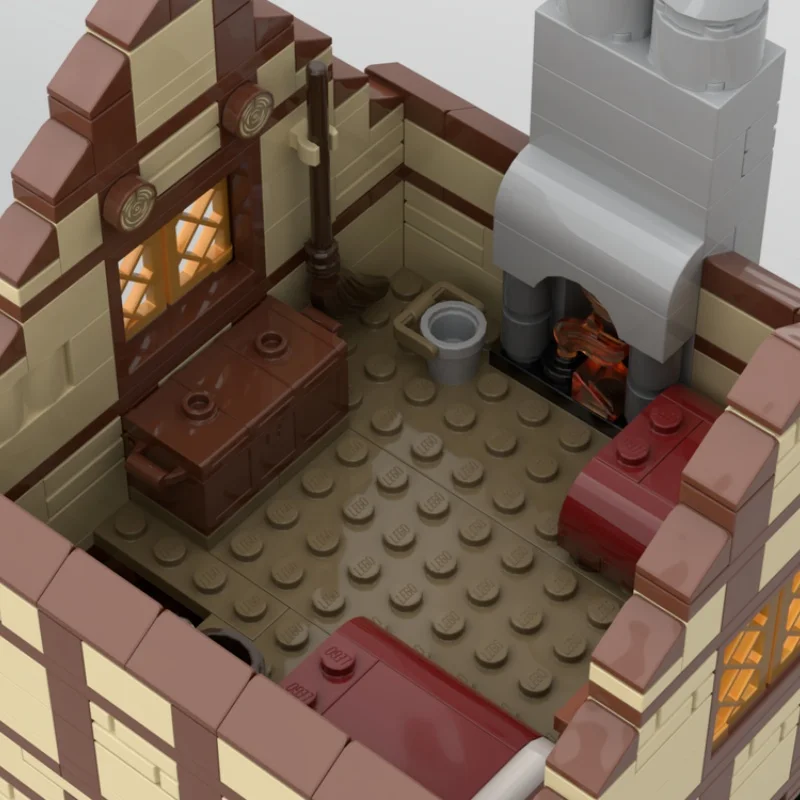 MOC-246528 Hotel inn Building Block MOC Streetscape Series Dream Modular Creative Guesthouse Blocks Gift 675PCS Bricks Adult